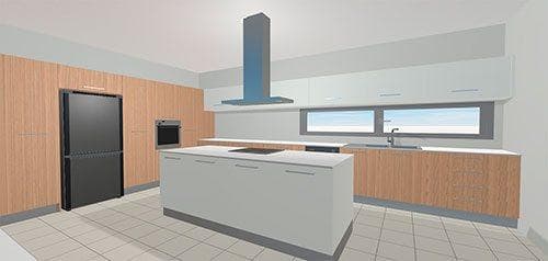 Kitchen Cabinets 3D Render